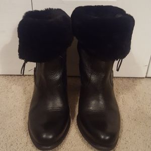 Ugg Fur cuffed booties